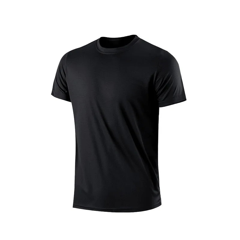 (XS-3XL)Loose Fit Quick Dry Sport Shirt Men Round Neck Workout Tee Shirt Running Basketball Exercise Traing Fitness Tops - Sonic Sweat Lab