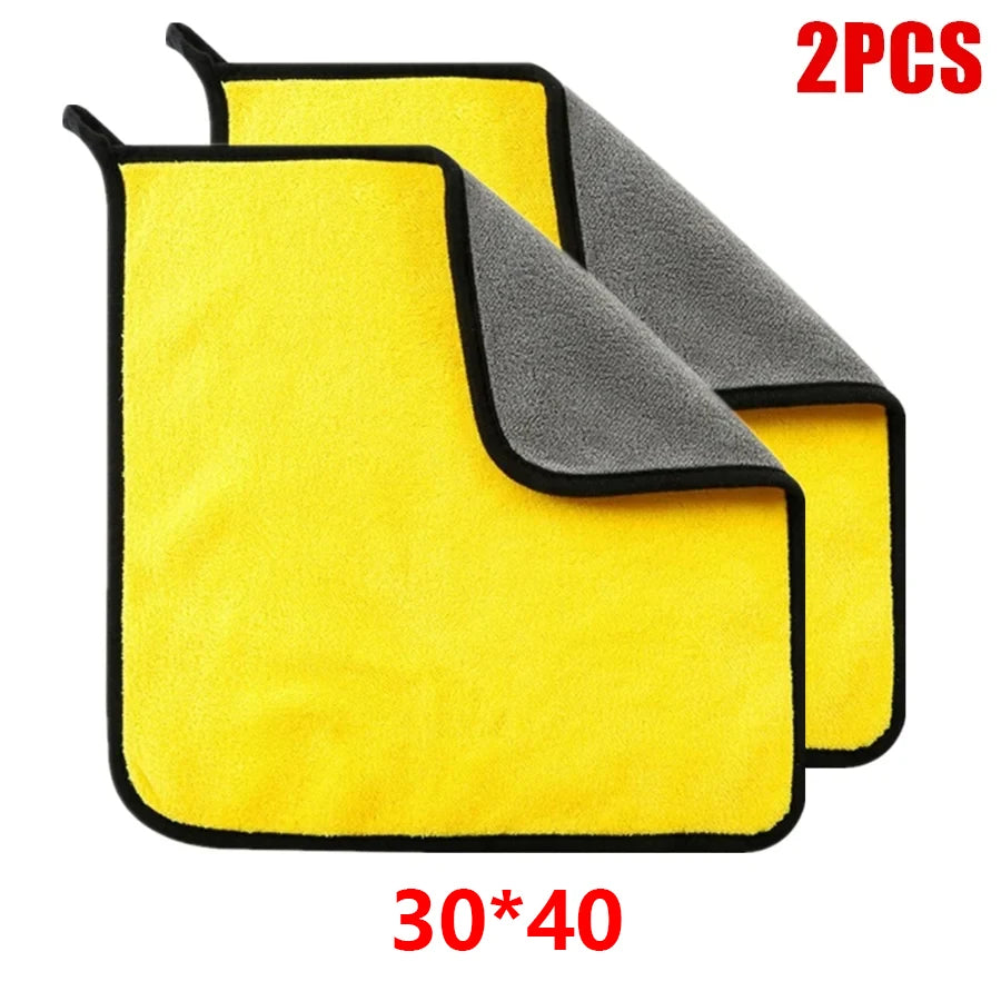 1-5Pcs Microfiber Towel Car Microfiber Cloth Wash Towel Microfiber Cleaning Cloth Absorbent Car Wash Drying Towel Auto Detailing - Sonic Sweat Lab