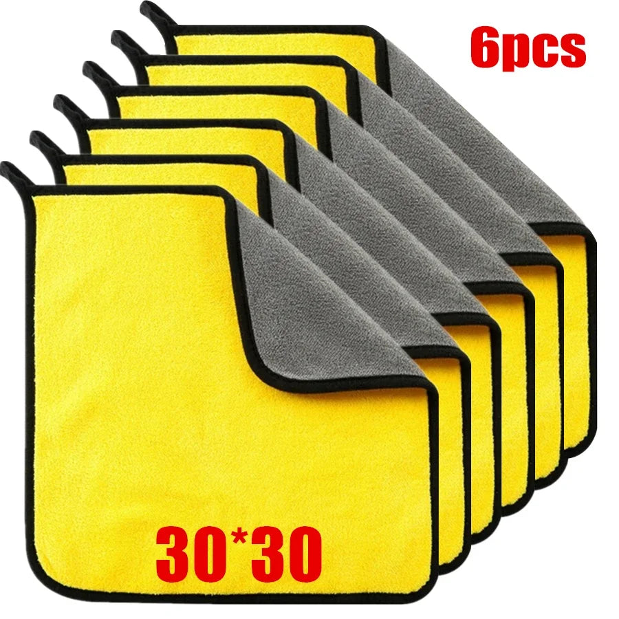 1-5Pcs Microfiber Towel Car Microfiber Cloth Wash Towel Microfiber Cleaning Cloth Absorbent Car Wash Drying Towel Auto Detailing - Sonic Sweat Lab