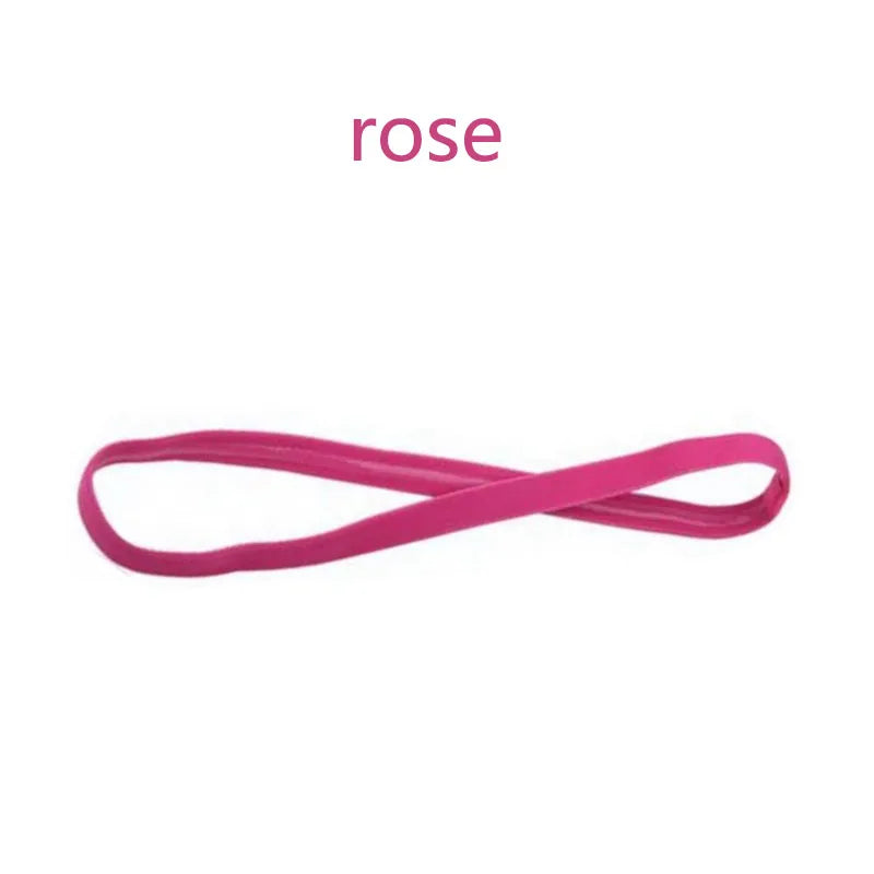 1/2/3/5pcs Women Sweatbands Football Yoga Pure Hair Bands Anti-slip Elastic Rubber Thin Sports Headband Men Hair Accessories - Sonic Sweat Lab