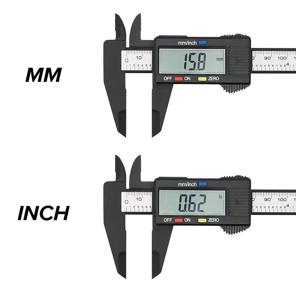 150mm 100mm Electronic Digital Caliper Carbon Fiber Dial Vernier Caliper Gauge Micrometer Measuring Tool Digital Ruler - Sonic Sweat Lab