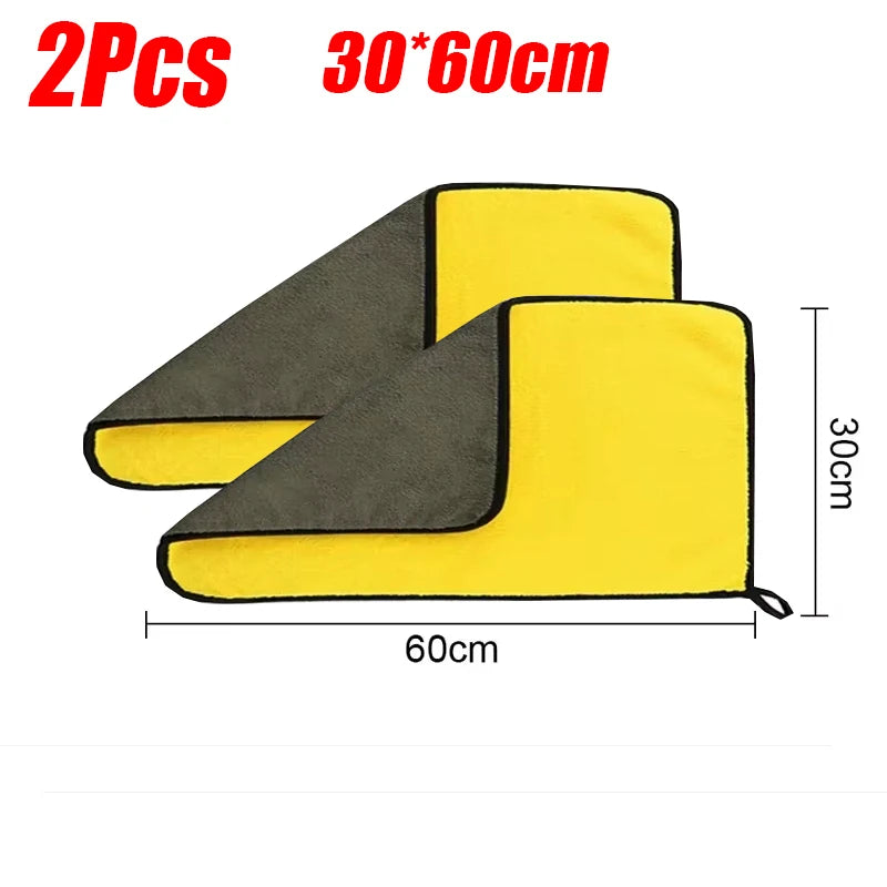 1-5Pcs Microfiber Towel Car Microfiber Cloth Wash Towel Microfiber Cleaning Cloth Absorbent Car Wash Drying Towel Auto Detailing - Sonic Sweat Lab