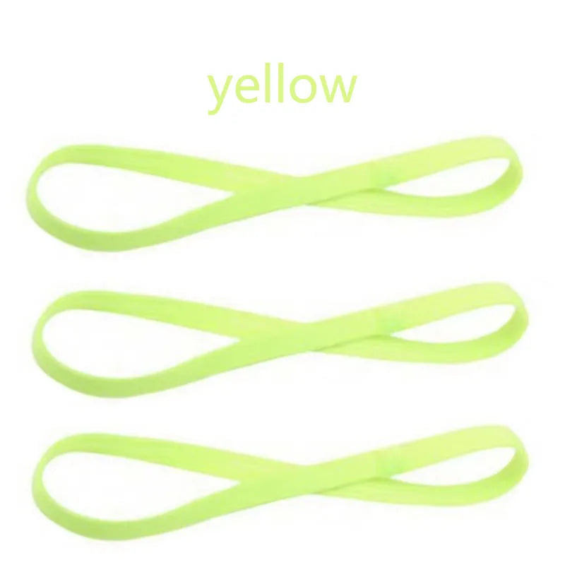 1/2/3/5pcs Women Sweatbands Football Yoga Pure Hair Bands Anti-slip Elastic Rubber Thin Sports Headband Men Hair Accessories - Sonic Sweat Lab