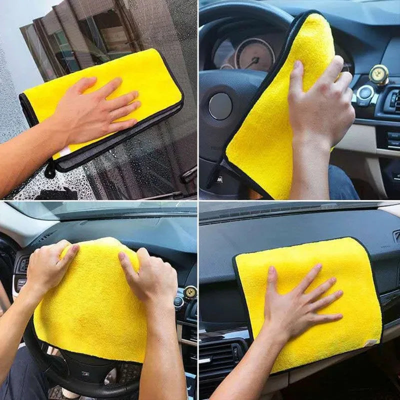 1-5Pcs Microfiber Towel Car Microfiber Cloth Wash Towel Microfiber Cleaning Cloth Absorbent Car Wash Drying Towel Auto Detailing - Sonic Sweat Lab