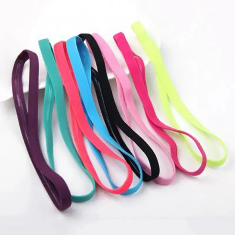 1/2/3/5pcs Women Sweatbands Football Yoga Pure Hair Bands Anti-slip Elastic Rubber Thin Sports Headband Men Hair Accessories - Sonic Sweat Lab
