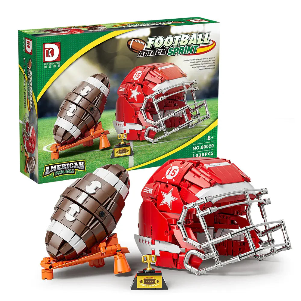 1038PCS Creative American Football Baseball Building Blocks Construction Bricks Toys Christmas Gift For Adult Children Kids - Sonic Sweat Lab