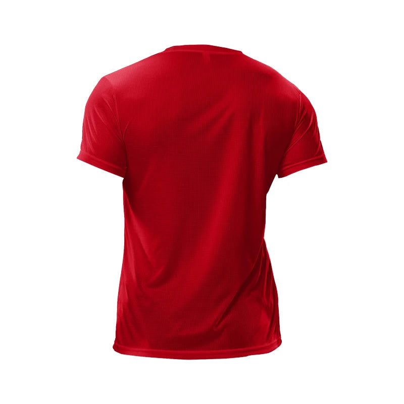 (XS-3XL)Loose Fit Quick Dry Sport Shirt Men Round Neck Workout Tee Shirt Running Basketball Exercise Traing Fitness Tops - Sonic Sweat Lab