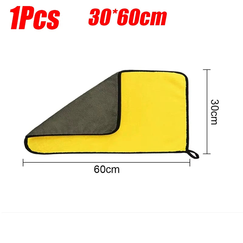 1-5Pcs Microfiber Towel Car Microfiber Cloth Wash Towel Microfiber Cleaning Cloth Absorbent Car Wash Drying Towel Auto Detailing - Sonic Sweat Lab