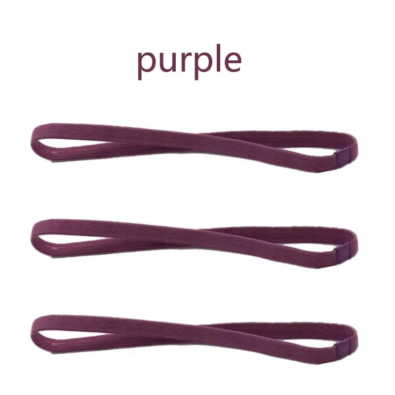 1/2/3/5pcs Women Sweatbands Football Yoga Pure Hair Bands Anti-slip Elastic Rubber Thin Sports Headband Men Hair Accessories - Sonic Sweat Lab