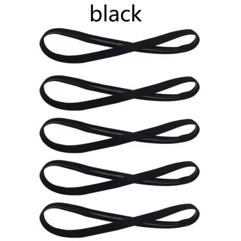 1/2/3/5pcs Women Sweatbands Football Yoga Pure Hair Bands Anti-slip Elastic Rubber Thin Sports Headband Men Hair Accessories - Sonic Sweat Lab