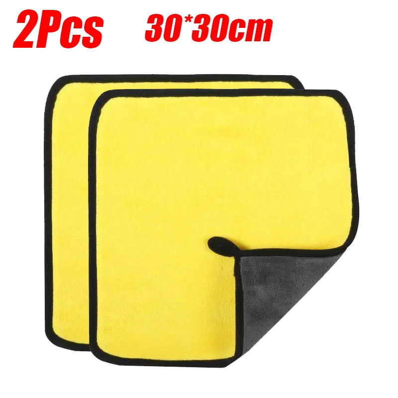 1-5Pcs Microfiber Towel Car Microfiber Cloth Wash Towel Microfiber Cleaning Cloth Absorbent Car Wash Drying Towel Auto Detailing - Sonic Sweat Lab