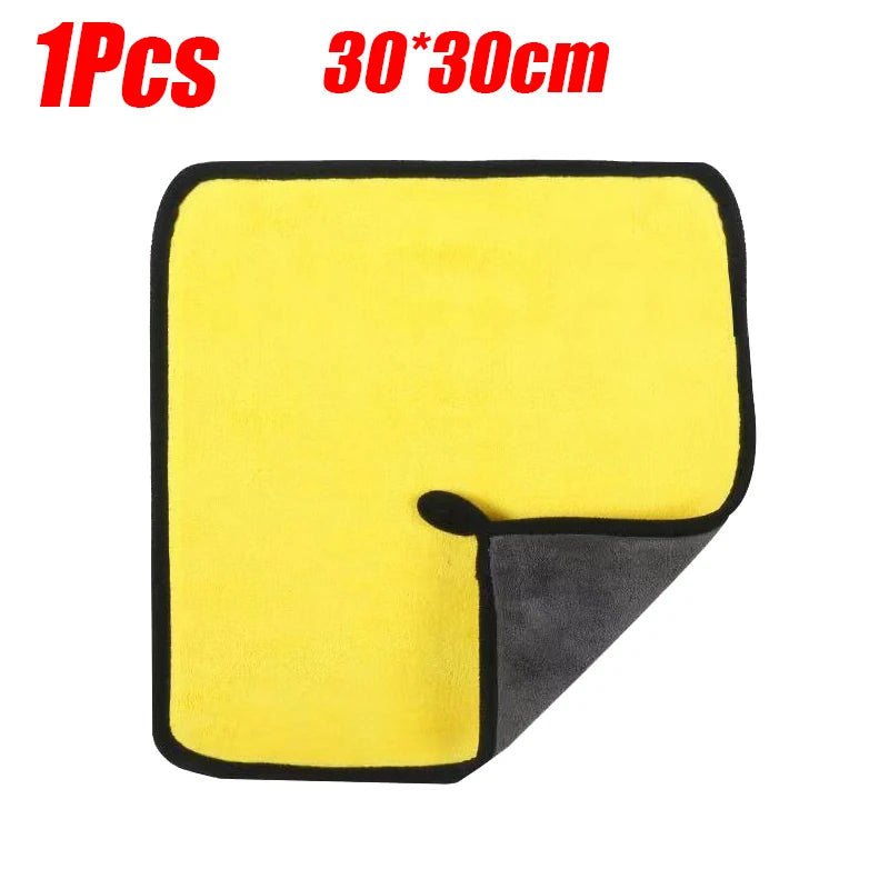 1-5Pcs Microfiber Towel Car Microfiber Cloth Wash Towel Microfiber Cleaning Cloth Absorbent Car Wash Drying Towel Auto Detailing - Sonic Sweat Lab