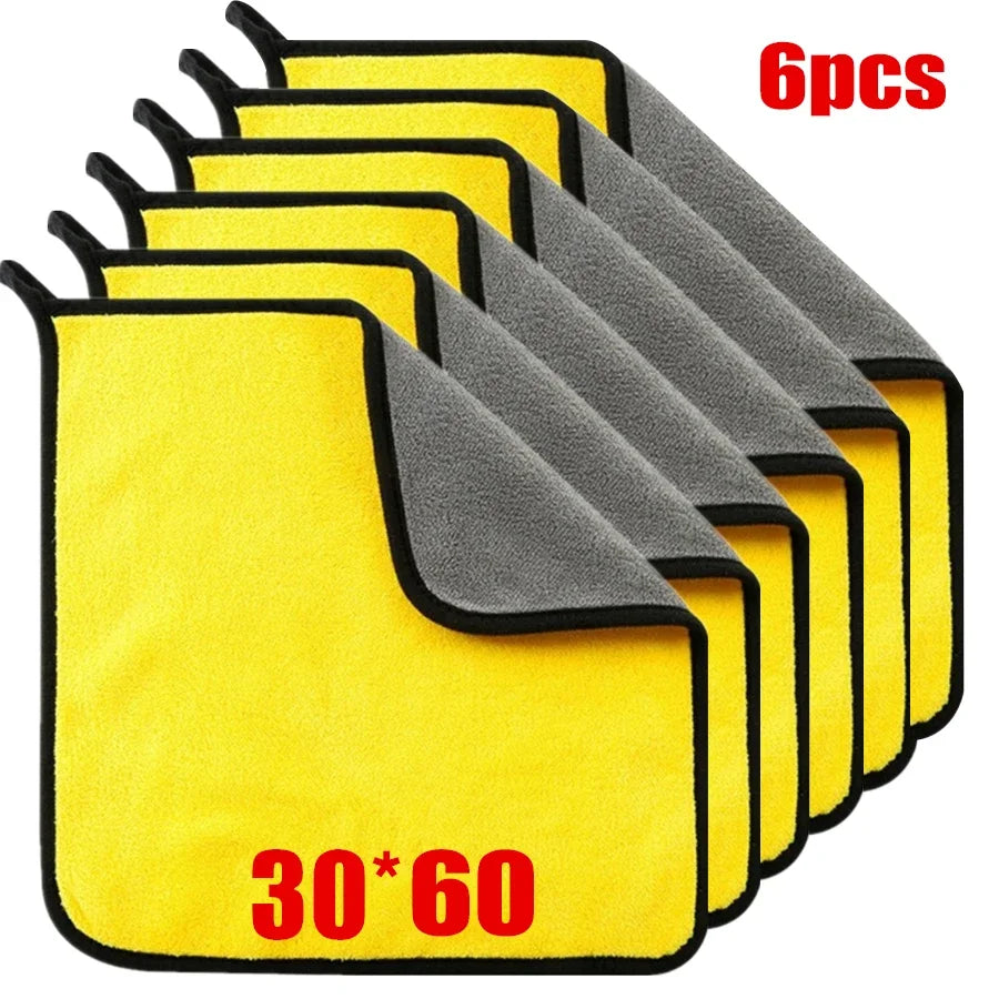 1-5Pcs Microfiber Towel Car Microfiber Cloth Wash Towel Microfiber Cleaning Cloth Absorbent Car Wash Drying Towel Auto Detailing - Sonic Sweat Lab