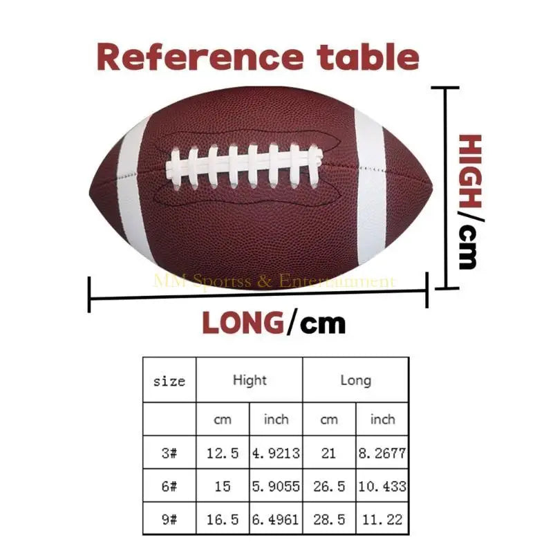 31BE American Football Ball Retro Soccer Ball Competition Ball Football Ball Party Supply for Women Man Childrens - Sonic Sweat Lab