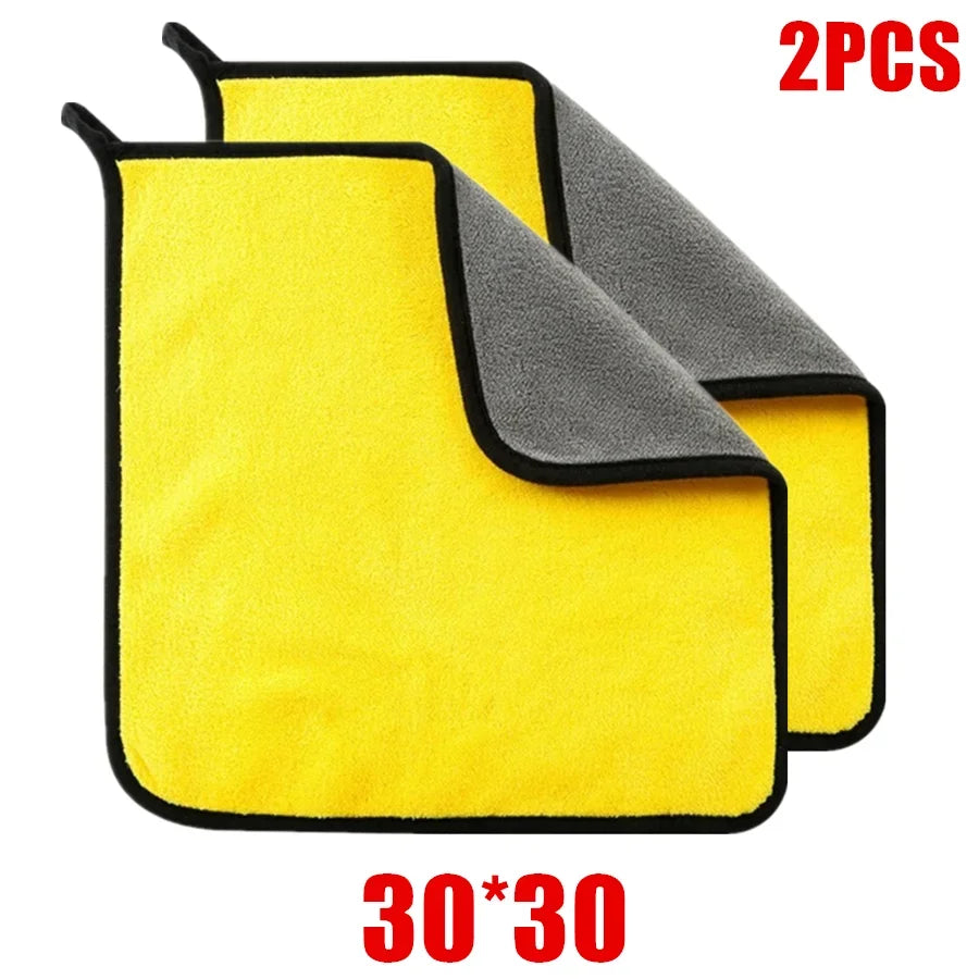 1-5Pcs Microfiber Towel Car Microfiber Cloth Wash Towel Microfiber Cleaning Cloth Absorbent Car Wash Drying Towel Auto Detailing - Sonic Sweat Lab