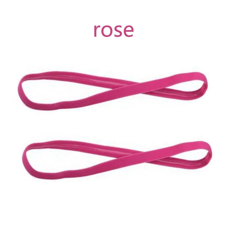 1/2/3/5pcs Women Sweatbands Football Yoga Pure Hair Bands Anti-slip Elastic Rubber Thin Sports Headband Men Hair Accessories - Sonic Sweat Lab