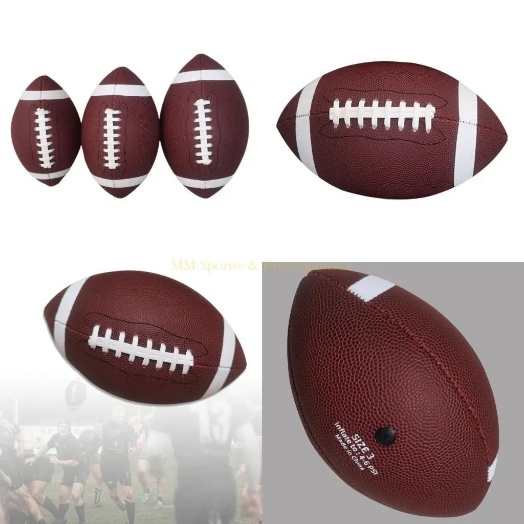 31BE American Football Ball Retro Soccer Ball Competition Ball Football Ball Party Supply for Women Man Childrens - Sonic Sweat Lab