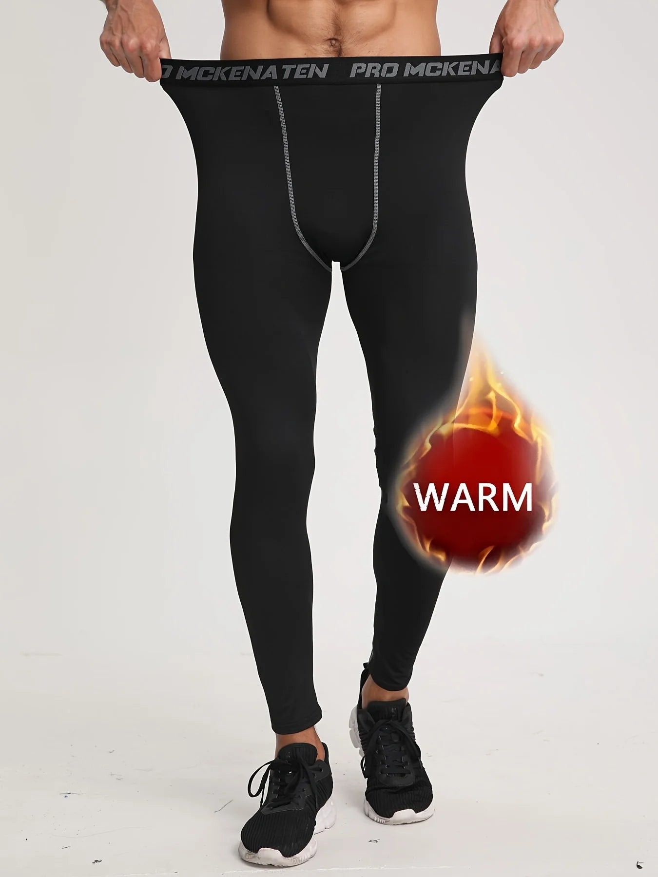 2025 new men's warm compression leggings, quick-drying tracksuit pants for fall and winter training - Sonic Sweat Lab